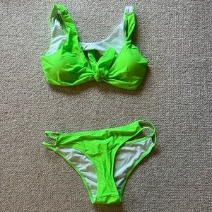 Like green knot front bikini
